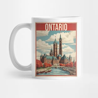 Ontario Canada Vintage Poster Tourism Mug